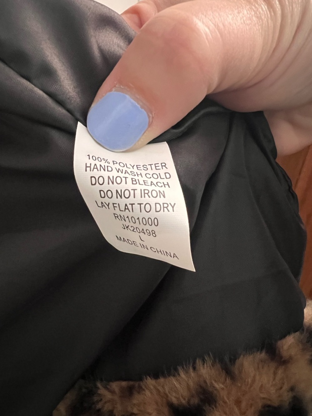 Ellie + Kate Leopard Faux Fur Coat - Camel & Black - Picture 4 of 4